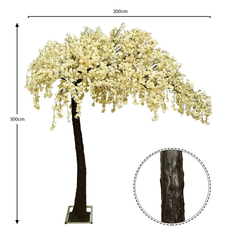 Artificial Champagne Cherry Blossom Tree 3 Meters High
