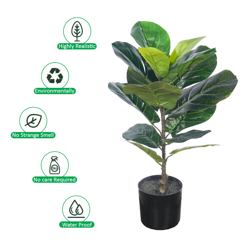 Artificial Fiddle Leaf Fig Plant 60cm Tall