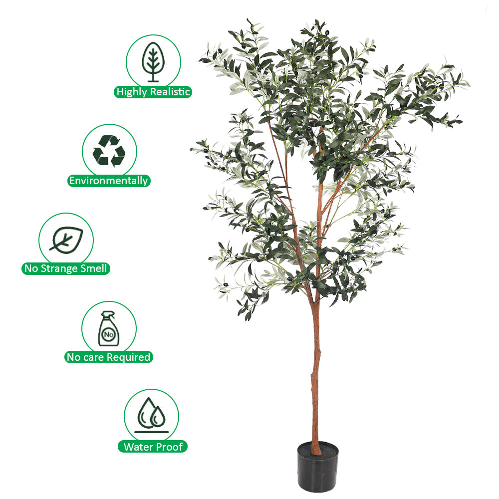 Potted Artificial Olive Plant 180cm Tall