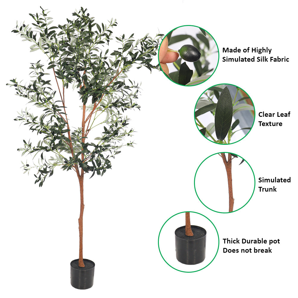 Potted Artificial Olive Plant 180cm Tall