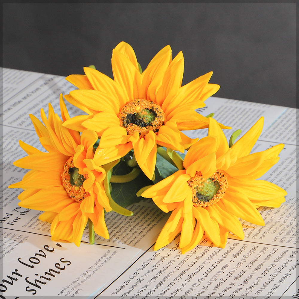 3 Heads Artificial Sunflower