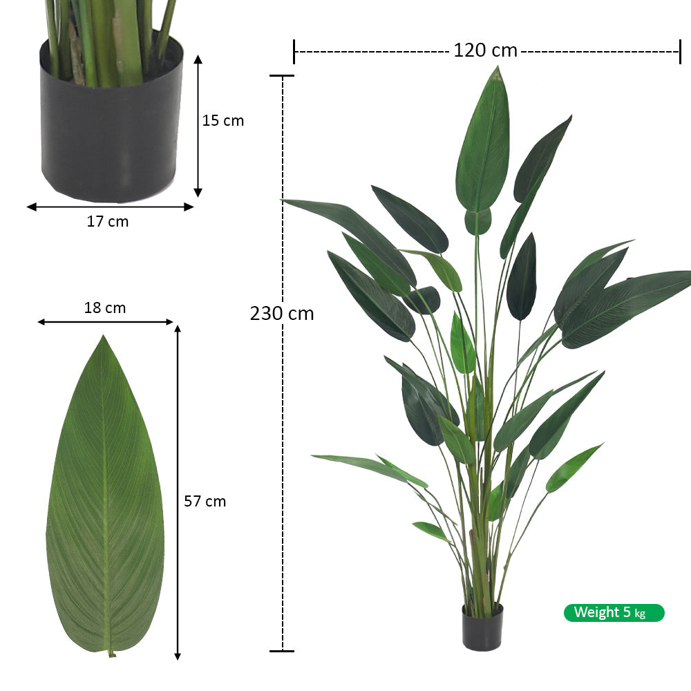 Faux Bird of Paradise Plant 230cm Tall