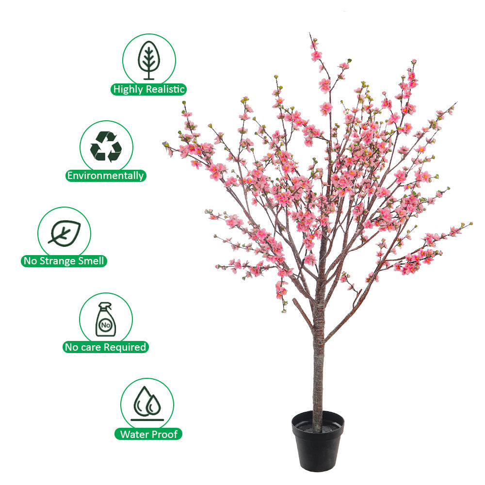 Pink Decorative Artificial Cherry Blossom Plant