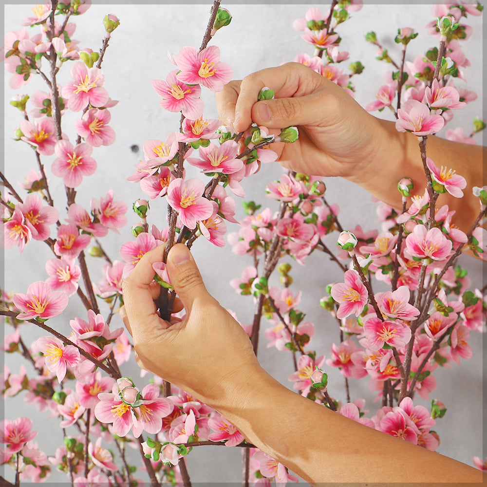 Pink Decorative Artificial Cherry Blossom Plant