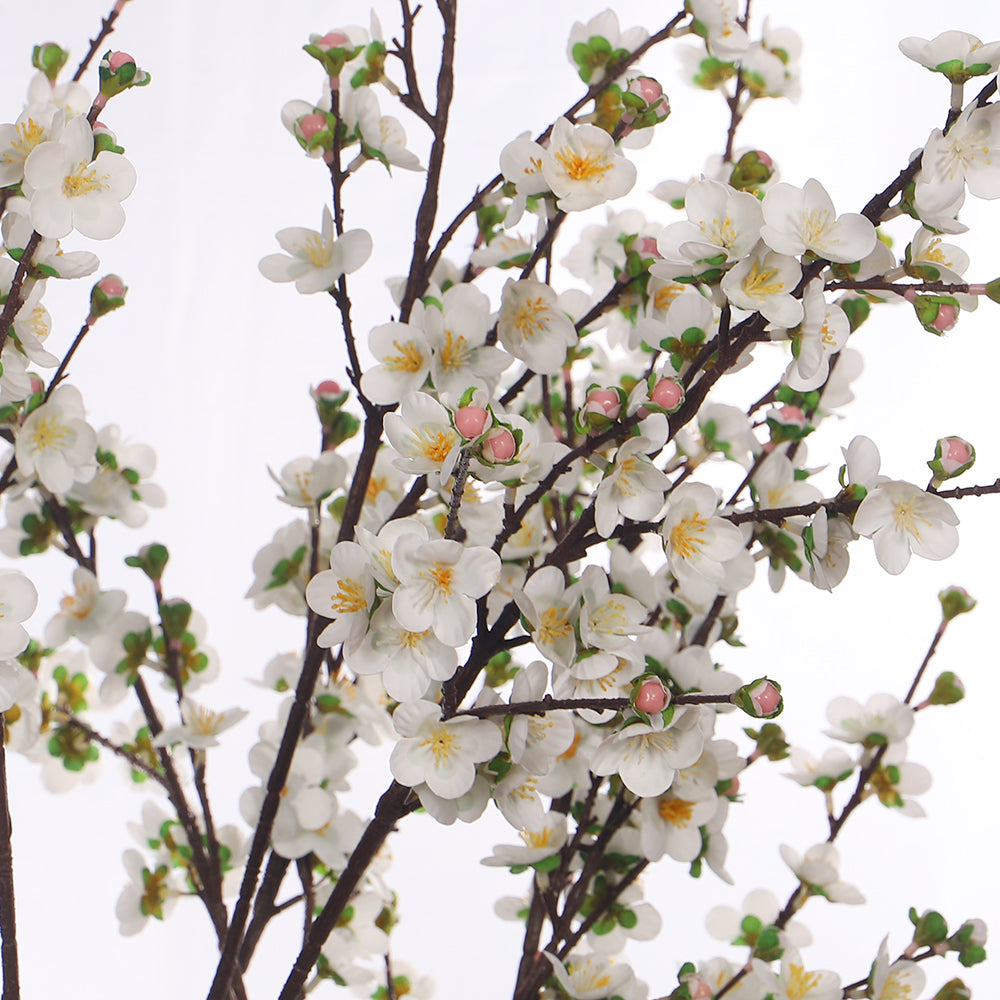White Decorative Artificial Cherry Blossom Plant