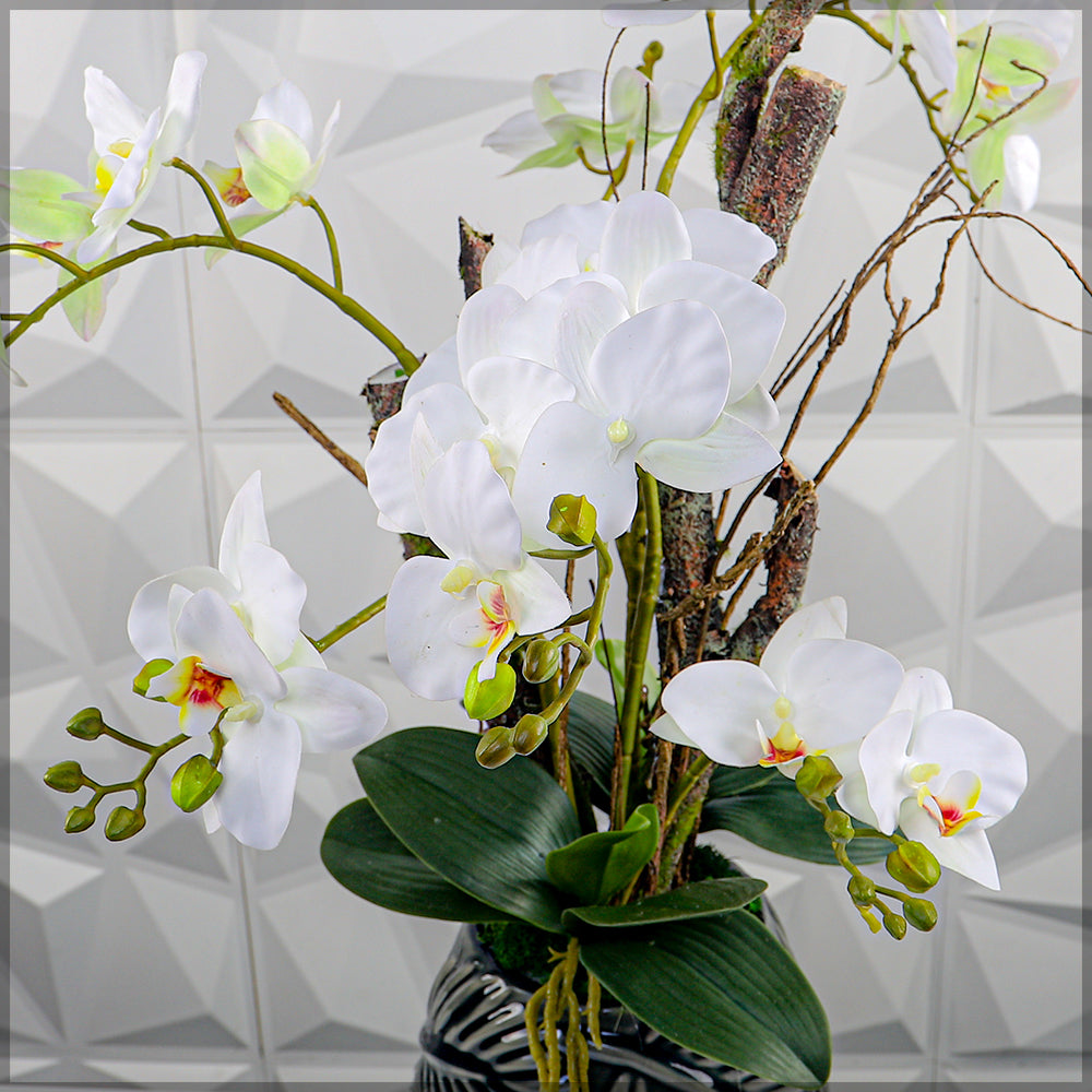 Faux orchid arrangement