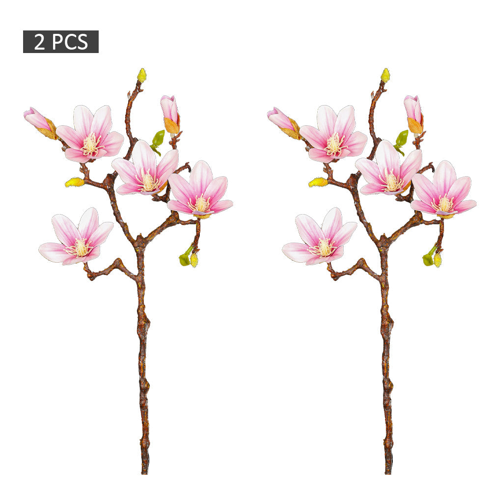 2pcs artificial Yulan magnolia flowers