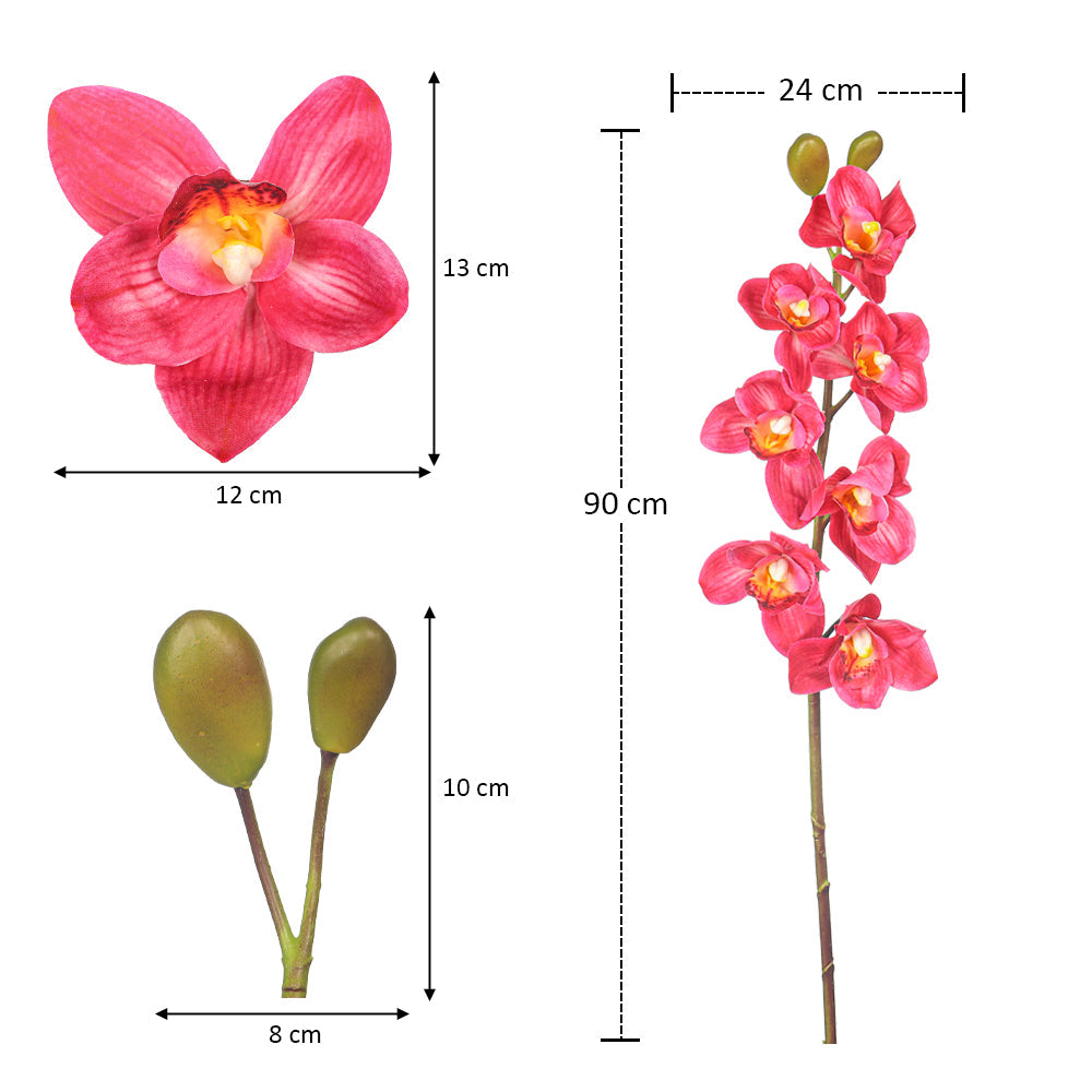 3pcs Artificial Cymbidium Flowers