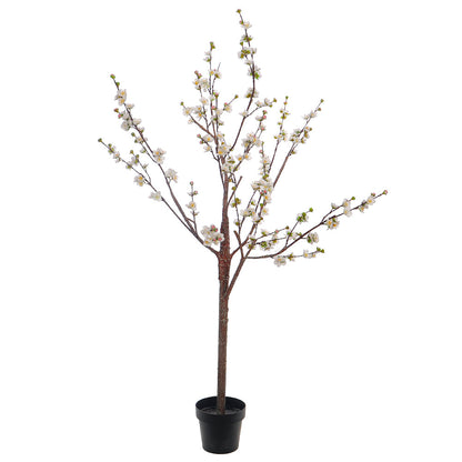 White Decorative Artificial Cherry Blossom Plant