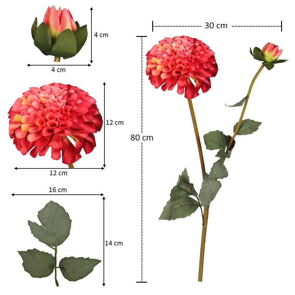 Dahlia Flowers Artificial Stem