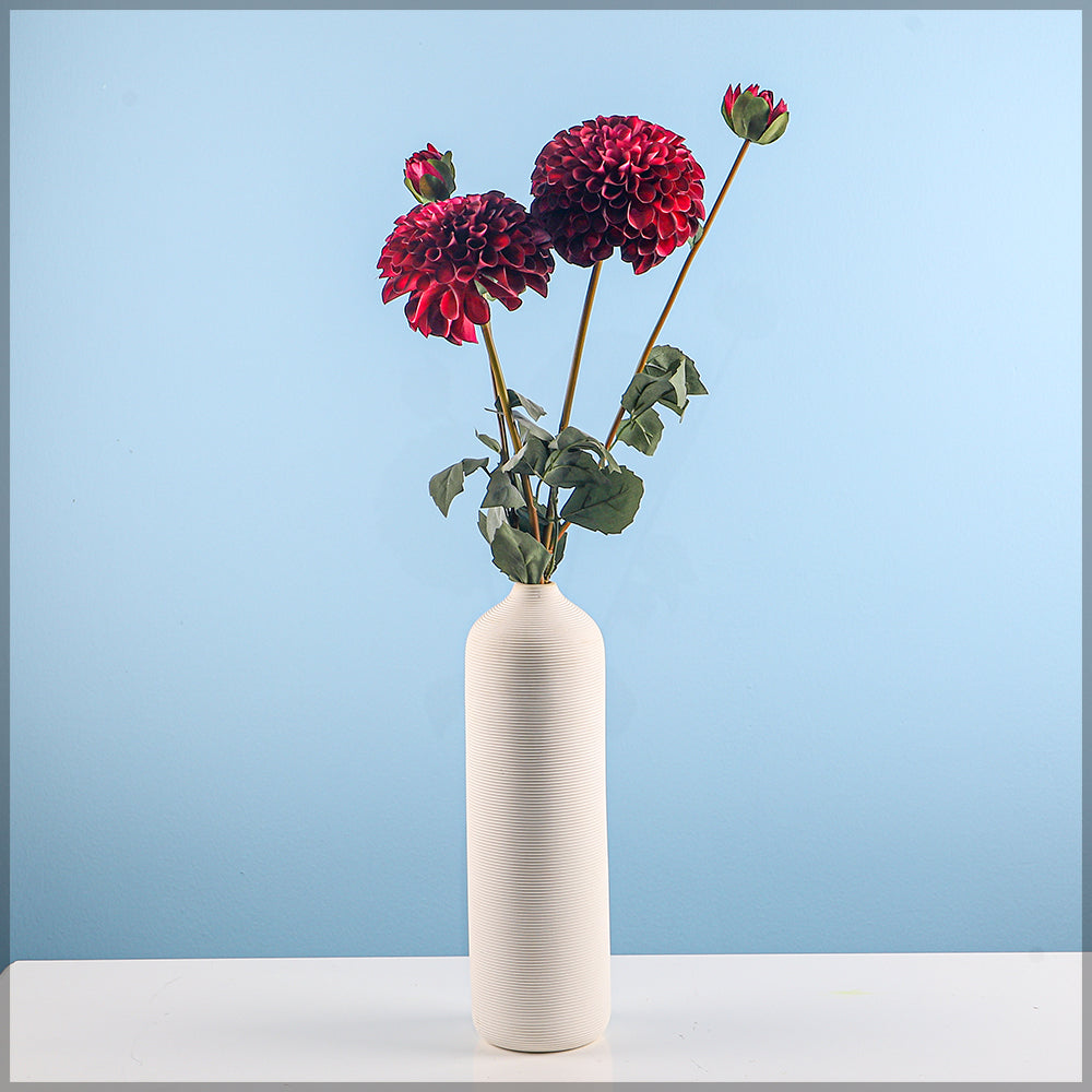 Silk Faux Dahlia Flower Stems
