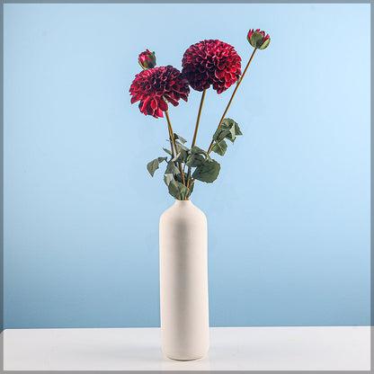 Silk Faux Dahlia Flower Stems