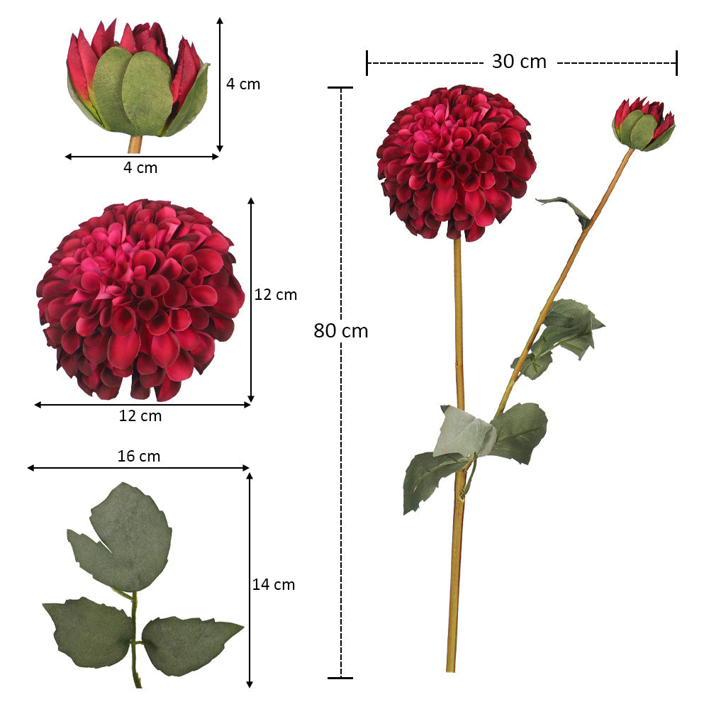 Artificial Dahlia Stem Flowers