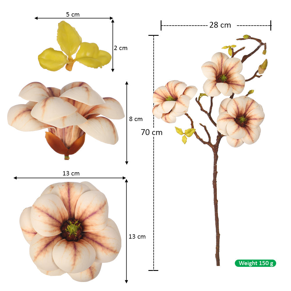 Artificial Magnolia Flower Stem
