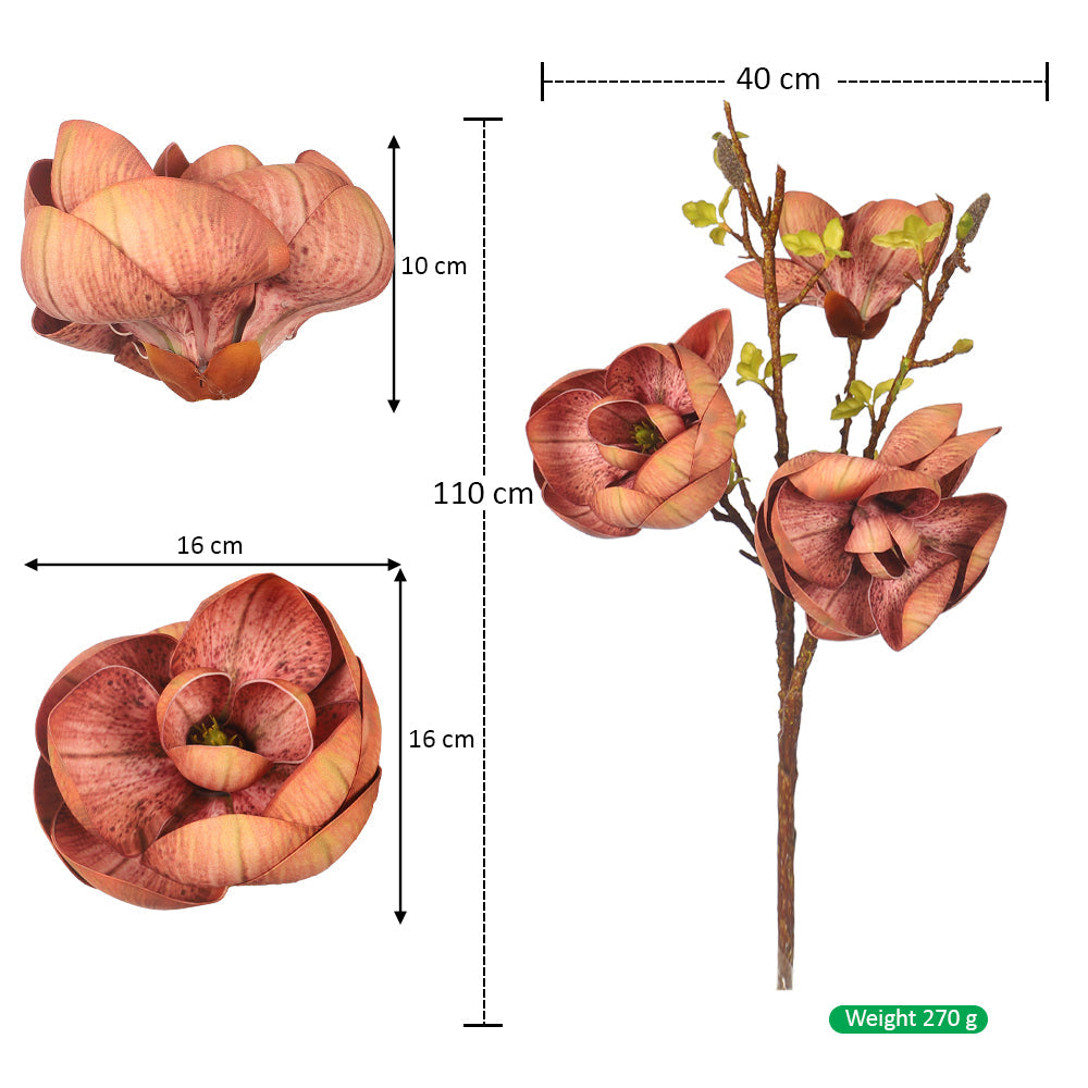 Decorative magnolia branch