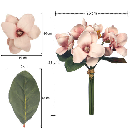 2-Packs Artificial Magnolia Flowers in Bunch