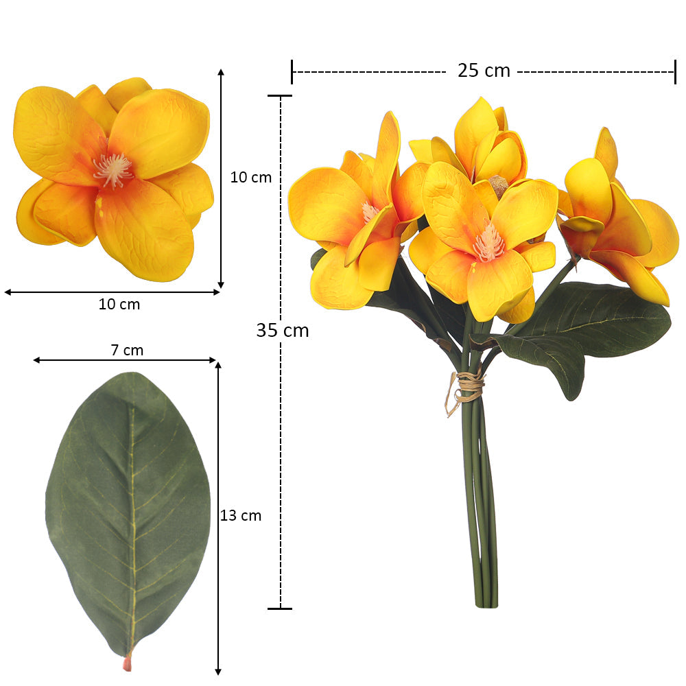 2-Packs Artificial Magnolia Flowers in Bunch
